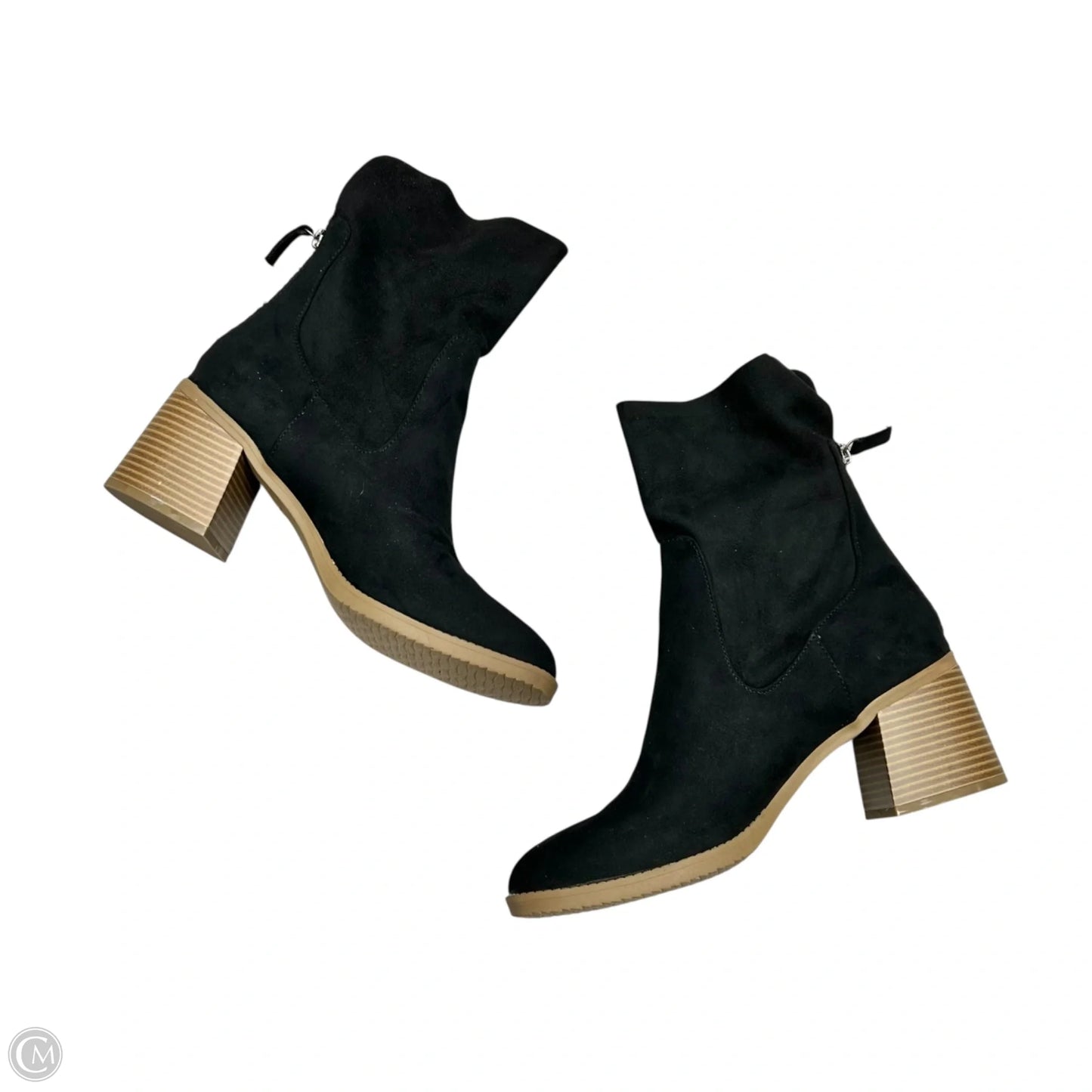 Boots Mid-calf Heels By Sun & Stone In Black, Size: 10