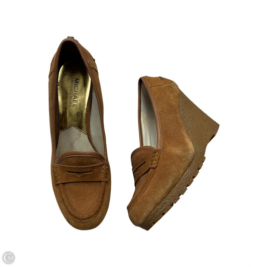 Shoes Heels Wedge By Michael By Michael Kors In Tan, Size: 9