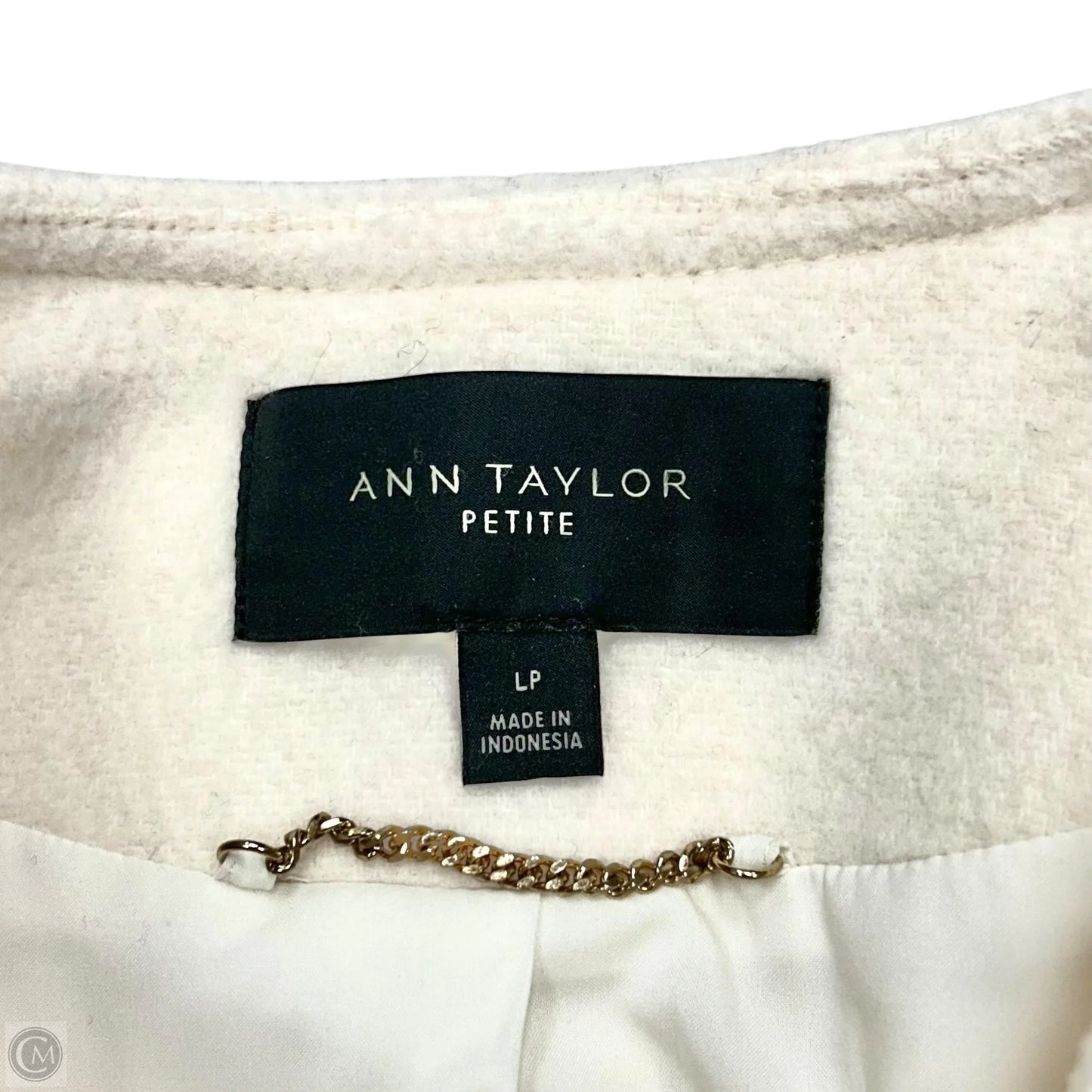 Coat Peacoat By Ann Taylor In Cream, Size: Lp