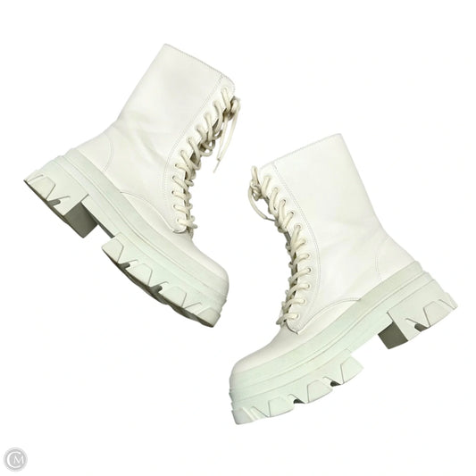 Boots Combat By Rouge In Ivory, Size: 8