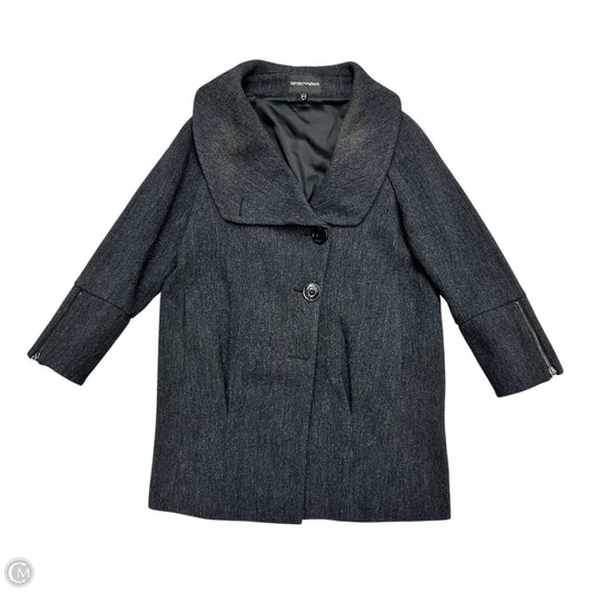 Coat Peacoat By Emporio Armani In Grey, Size: S