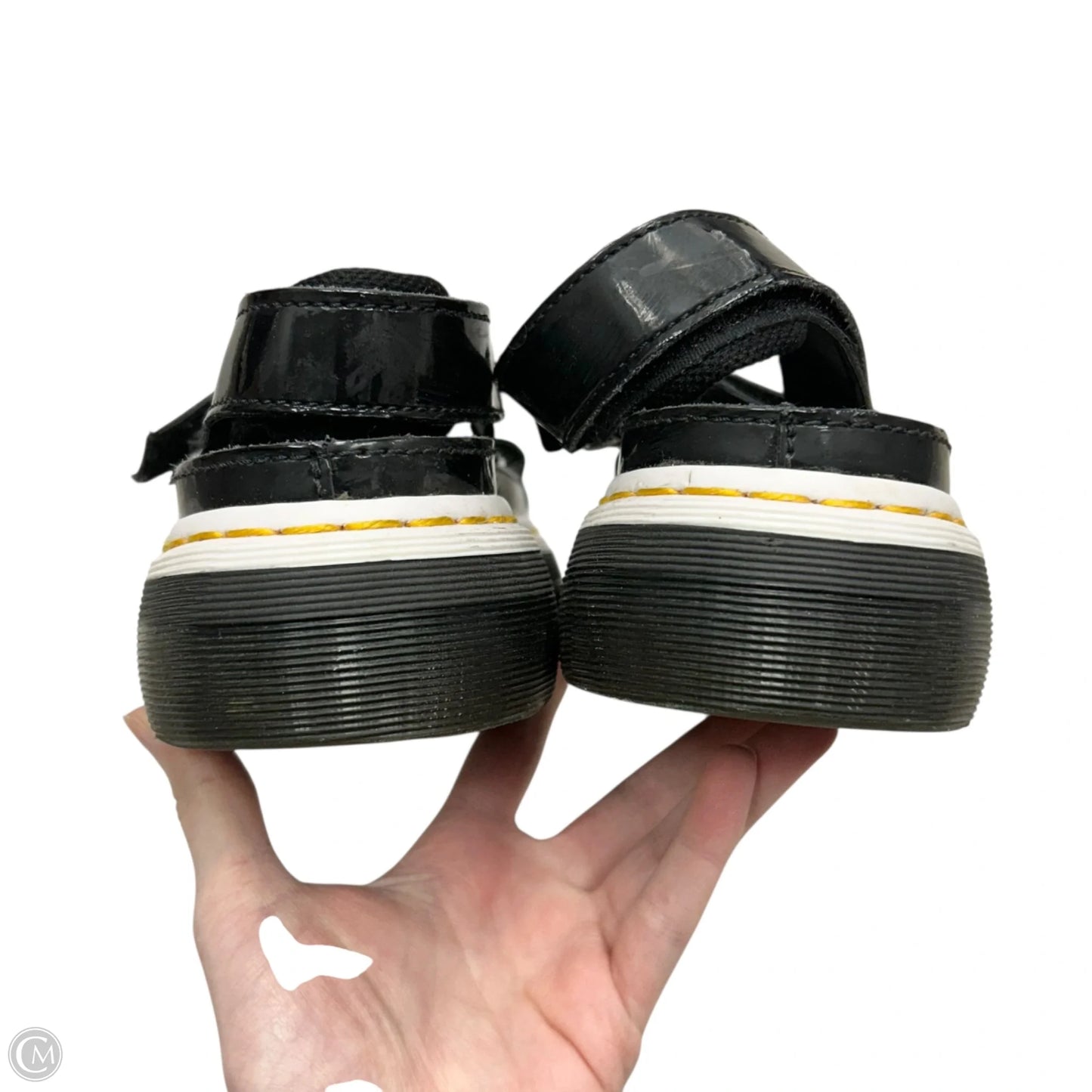 Sandals Heels Platform By Dr Martens In Black, Size: 9