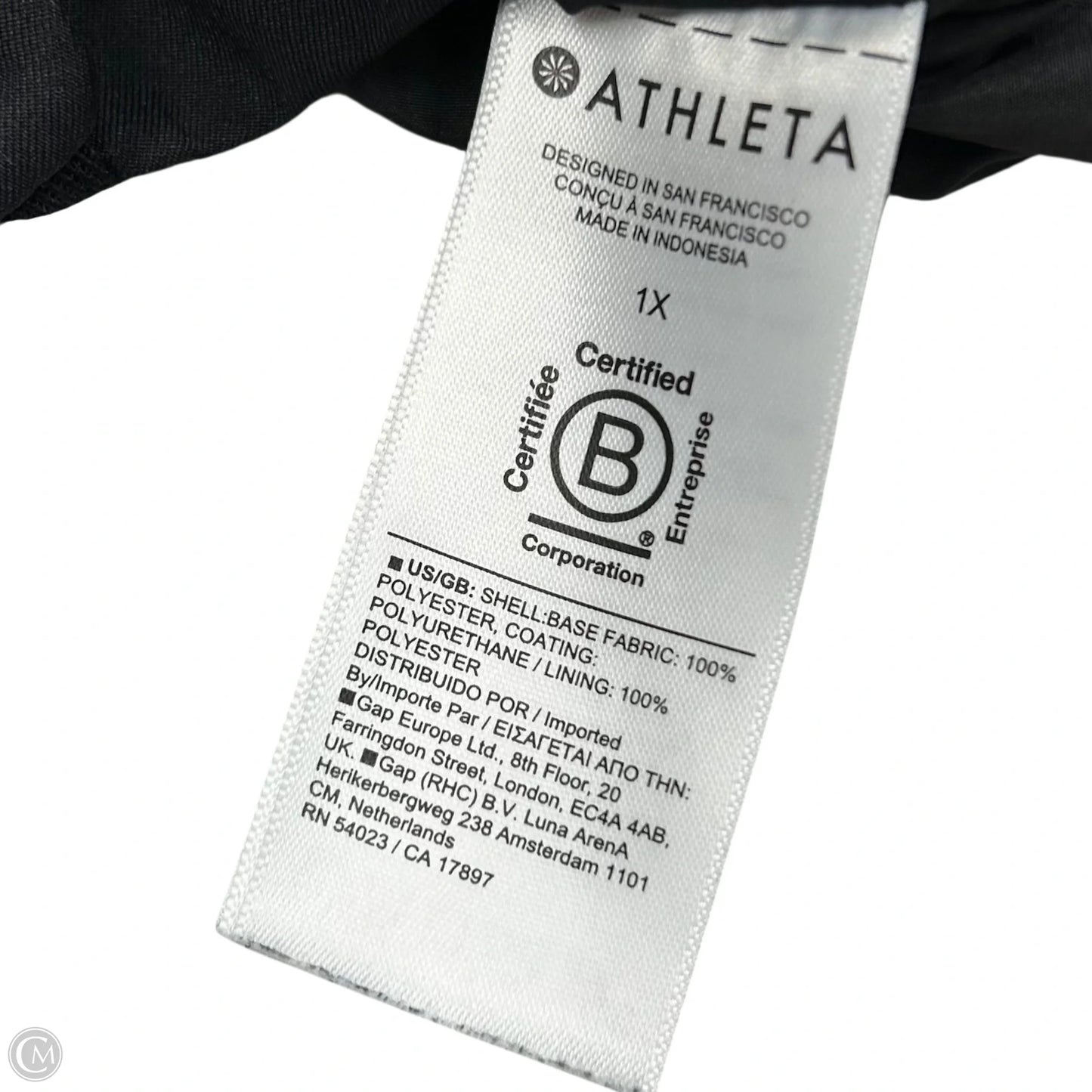 Jacket Windbreaker By Athleta In Black, Size: 1x