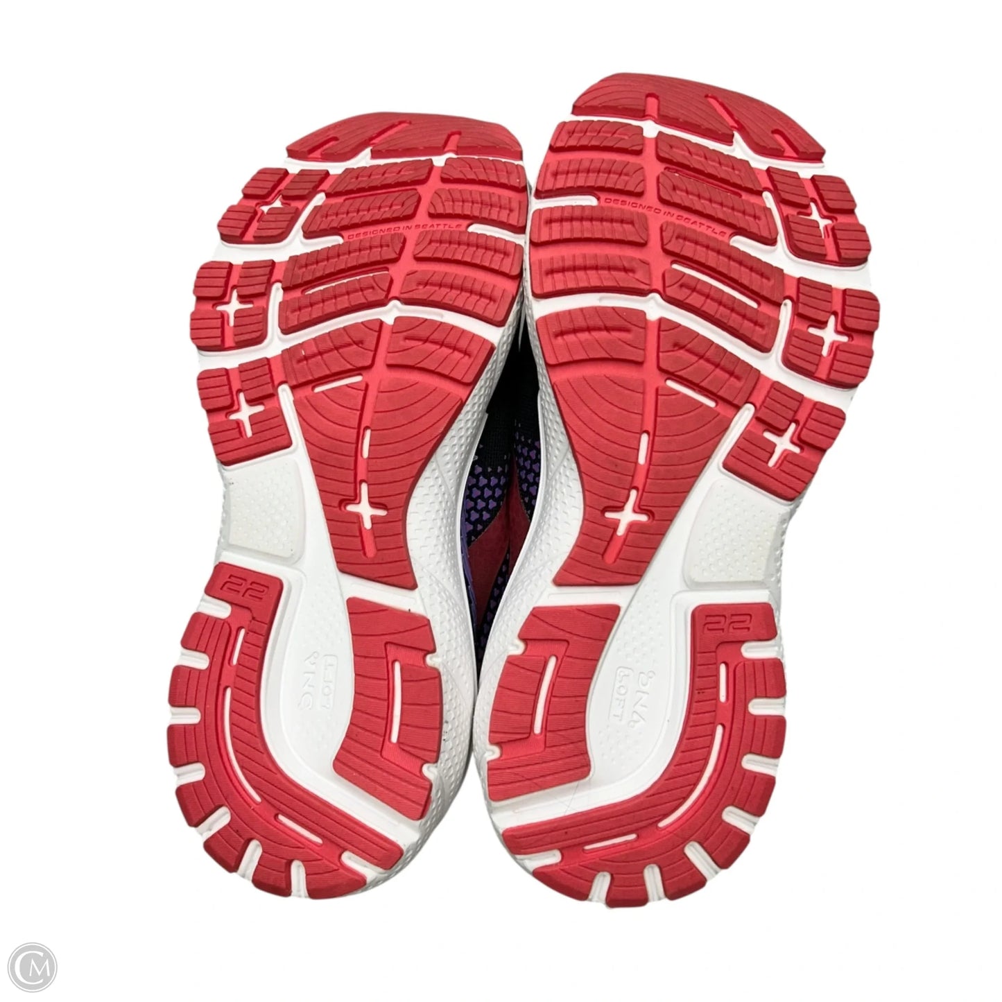 Shoes Athletic By Brooks In Black & Pink, Size: 7