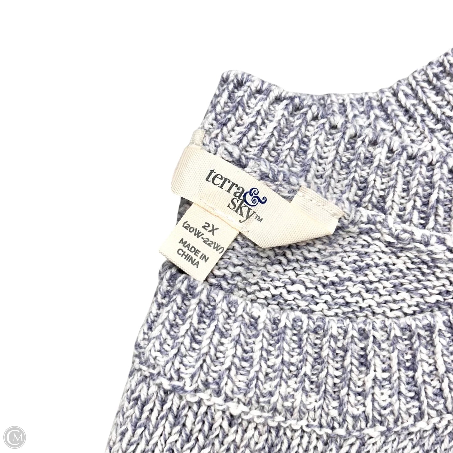 Sweater By Terra & Sky In Pink & Purple, Size: 2x