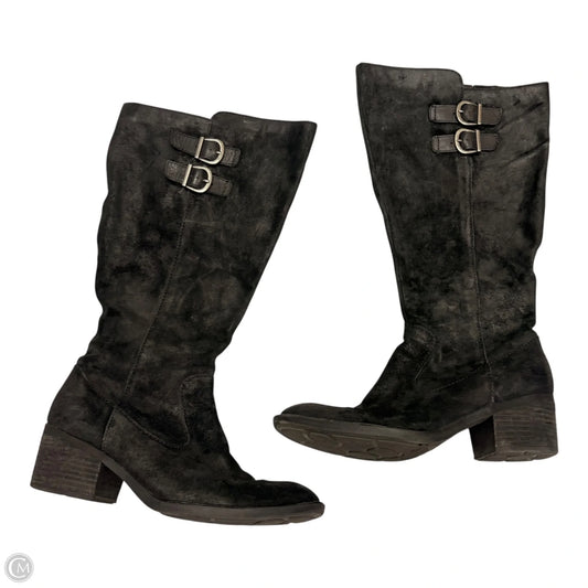 Boots Knee Heels By Born In Black, Size: 8.5