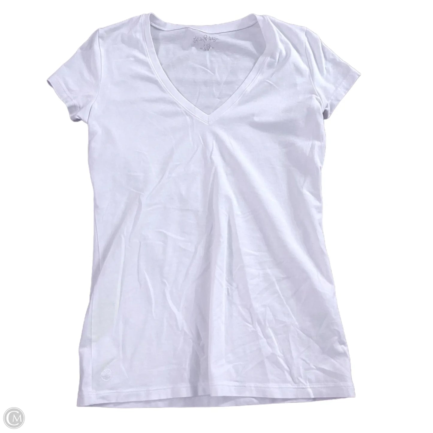 Top Short Sleeve Designer By Lilly Pulitzer In White, Size: Xxs