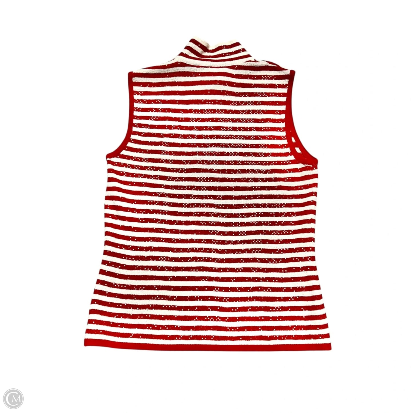 Top Sleeveless Luxury Designer By St John Collection In Red & White, Size: S