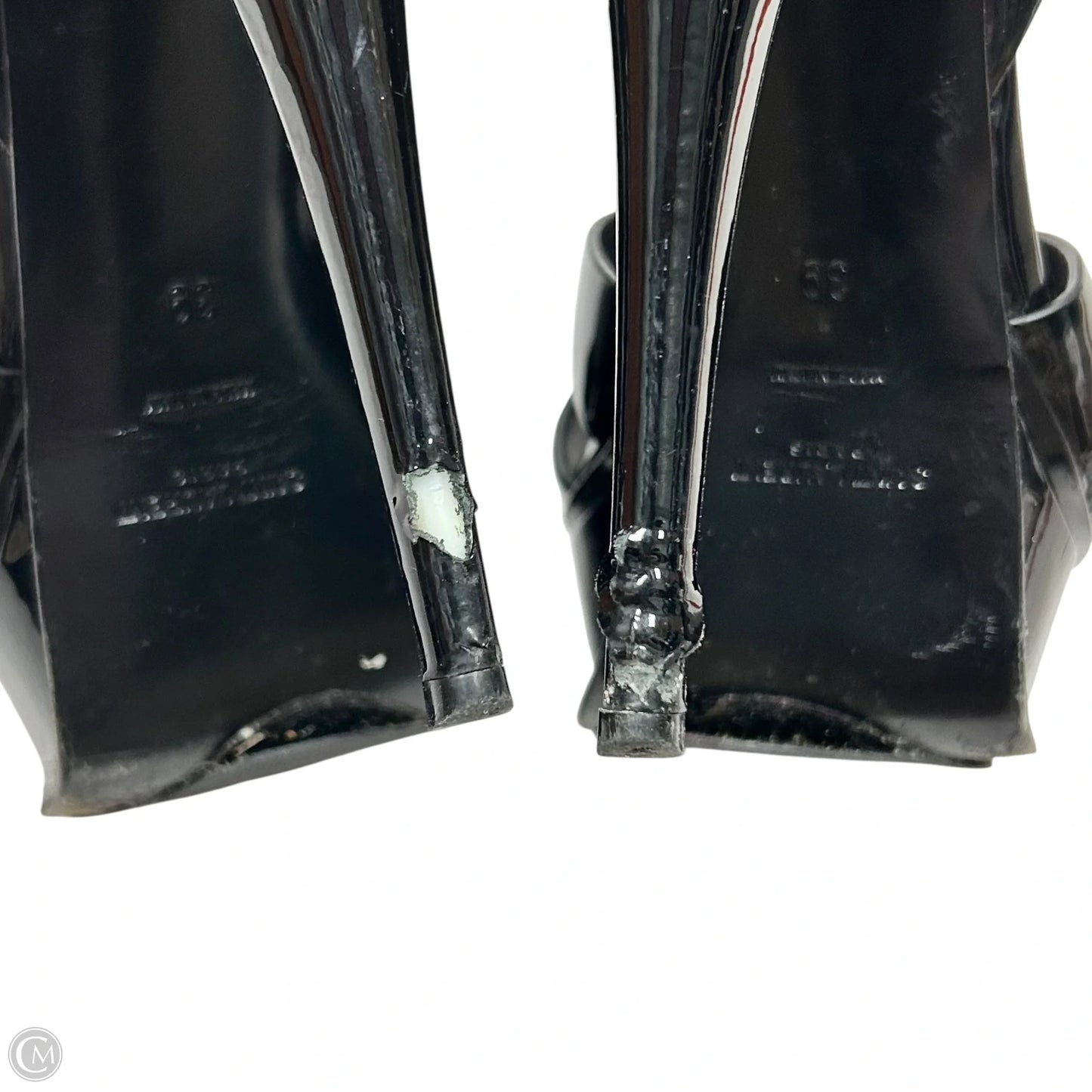 Shoes Luxury Designer By Yves Saint Laurent In Black, Size: 8.5