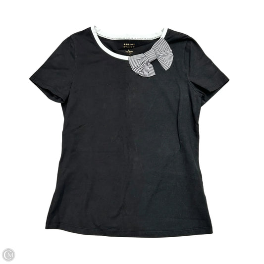 Top Short Sleeve Designer By Kate Spade In Black & White, Size: L
