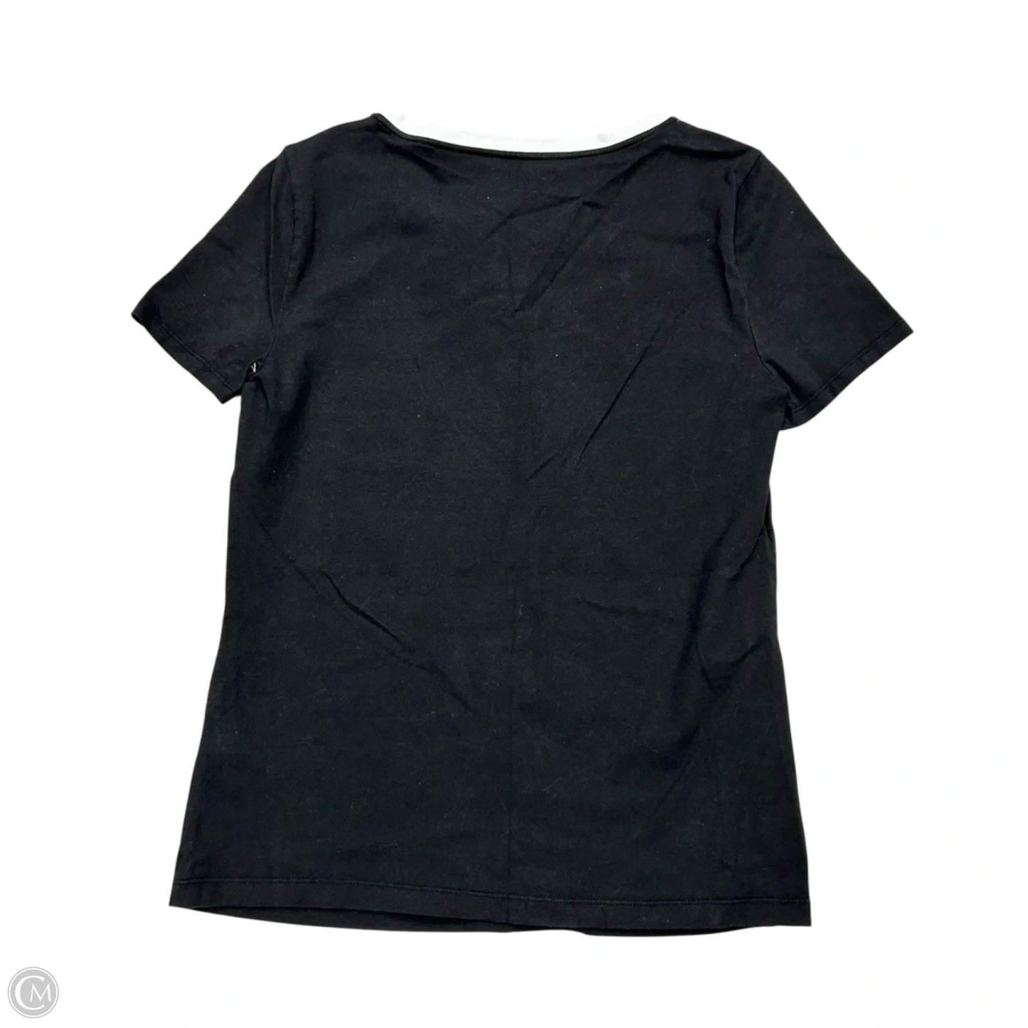 Top Short Sleeve Designer By Kate Spade In Black & White, Size: L