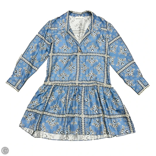 Dress Designer By Sandro In Blue & White, Size: S