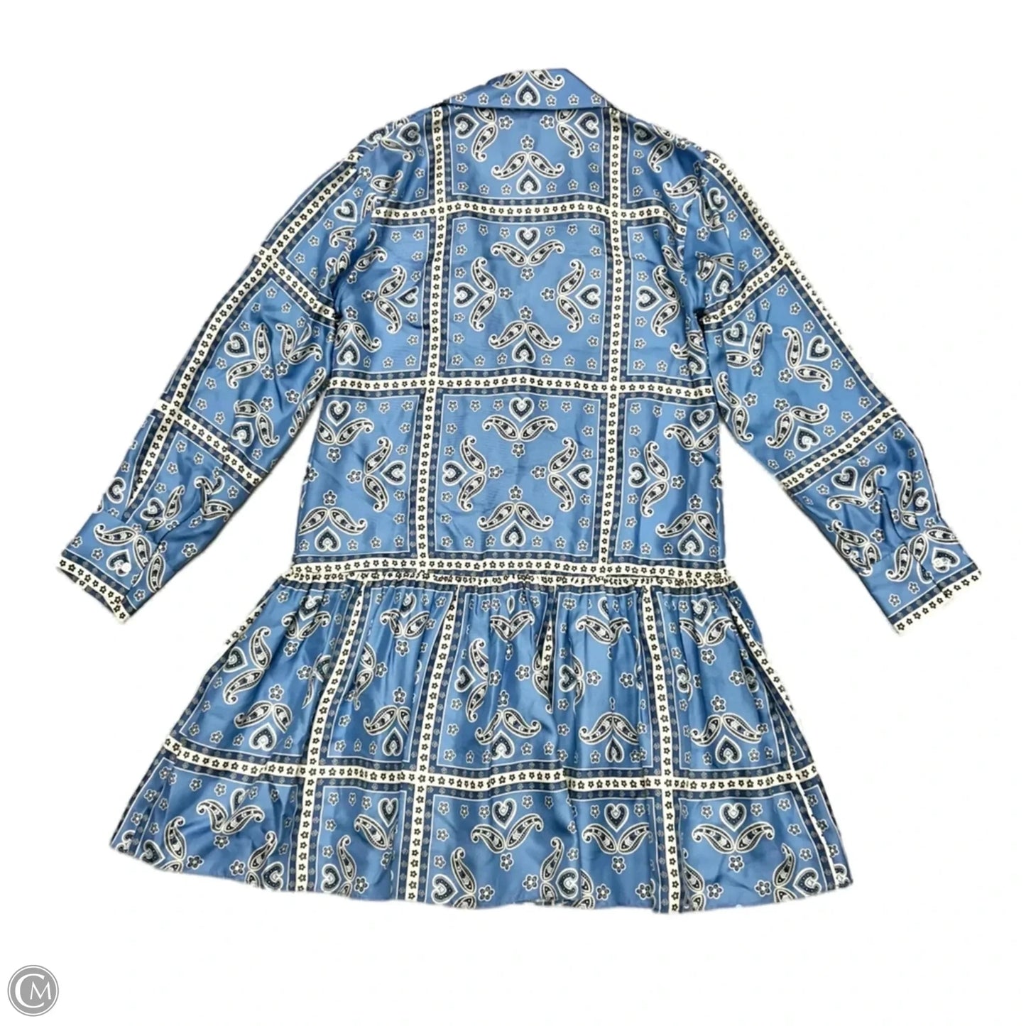 Dress Designer By Sandro In Blue & White, Size: S