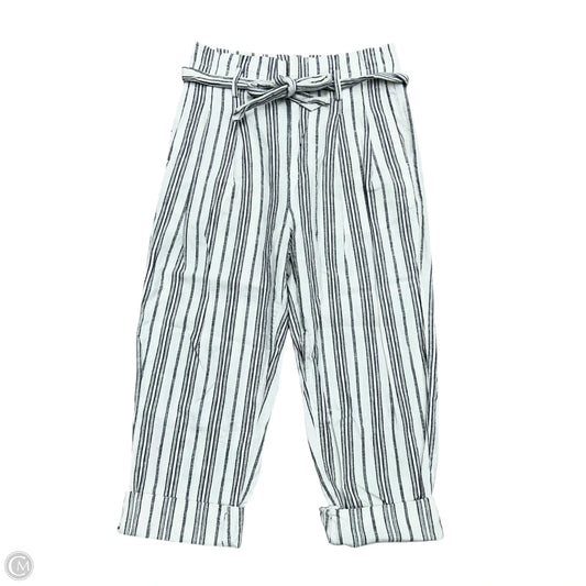 Pants Linen By Madewell In Blue & White, Size: 4