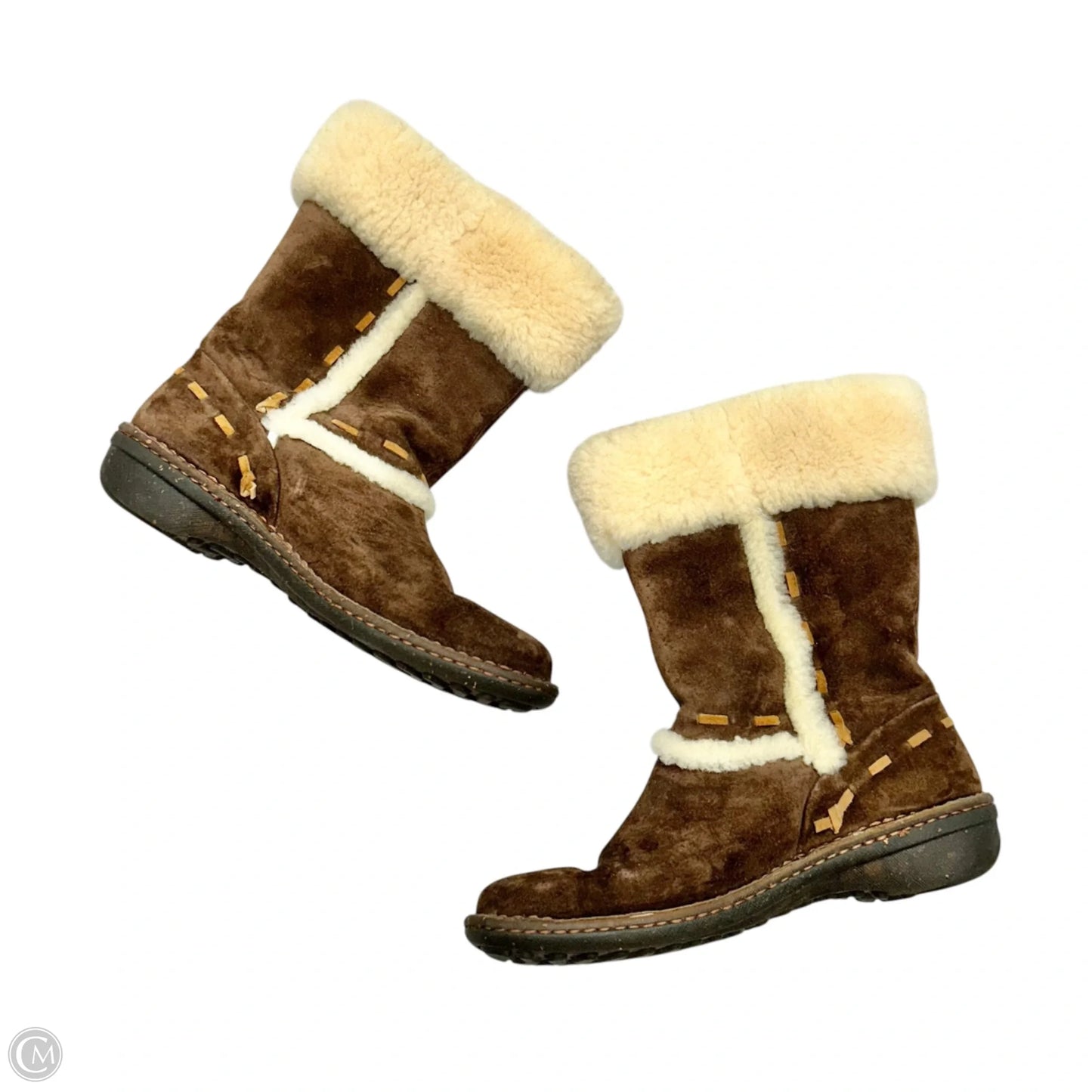 Boots Designer By Ugg In Brown, Size: 10