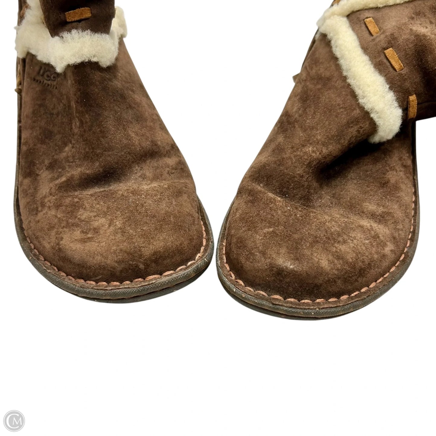 Boots Designer By Ugg In Brown, Size: 10