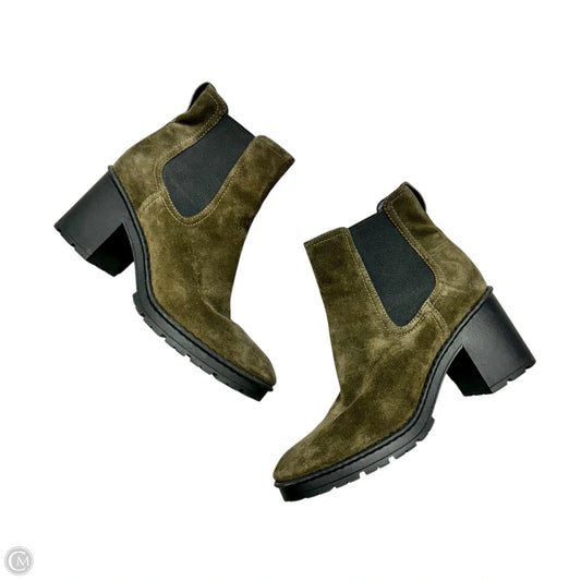 Boots Ankle Heels By Vince In Green, Size: 9.5