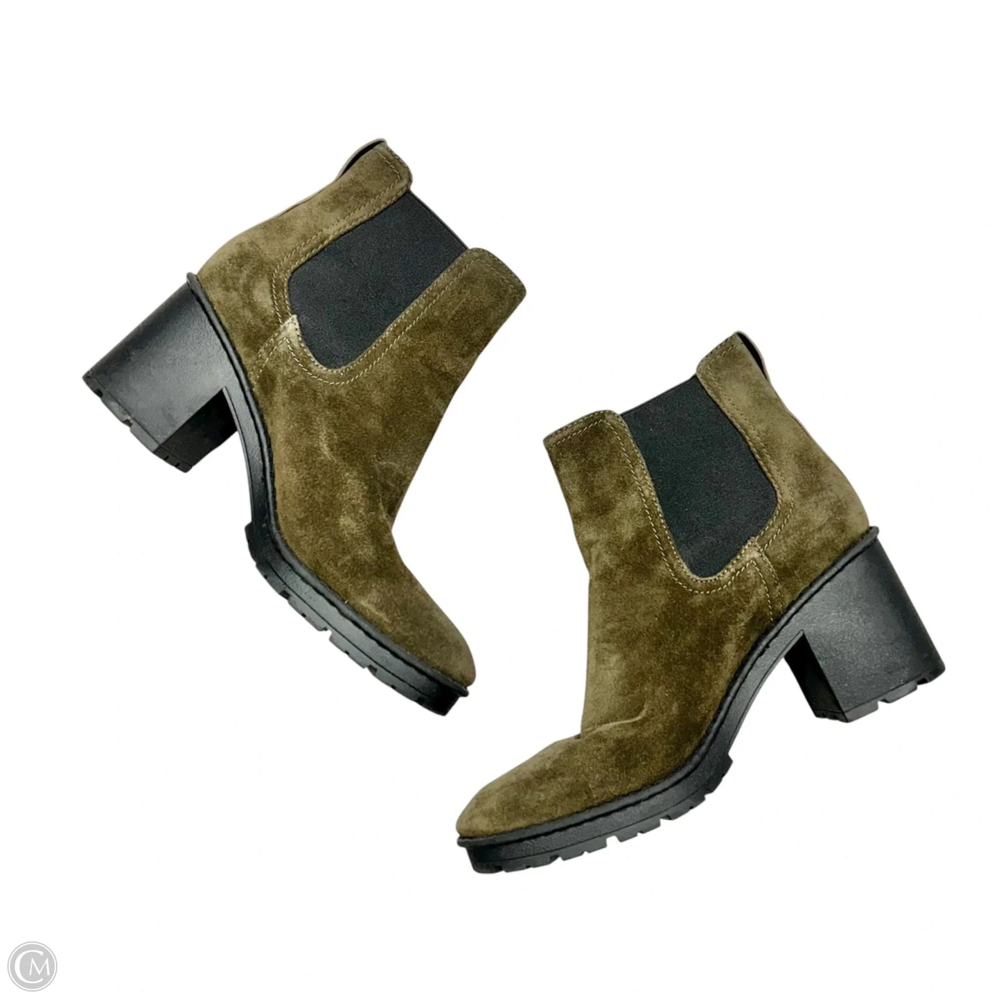 Boots Ankle Heels By Vince In Green, Size: 9.5