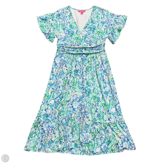 Dress Designer By Lilly Pulitzer In Blue & Green, Size: L