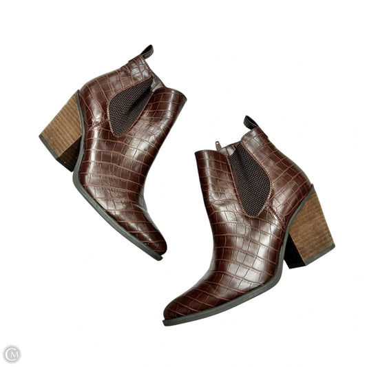 Boots Ankle Heels By Naturalizer In Brown, Size: 6