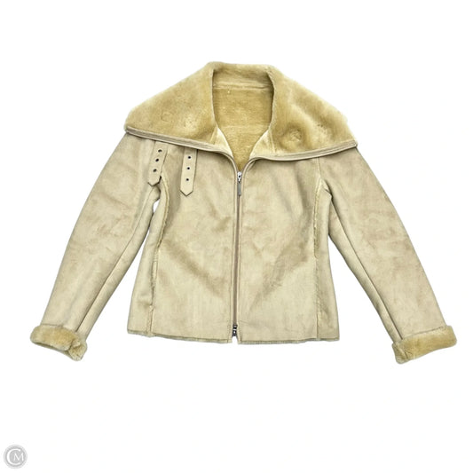Jacket Faux Fur & Sherpa By Teddys In Tan, Size: M