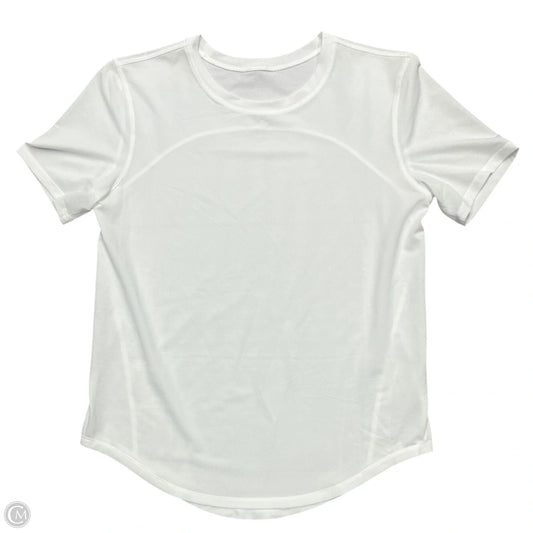 Athletic Top Short Sleeve By Lululemon In White, Size: S