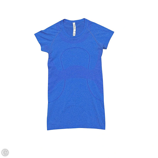 Athletic Top Short Sleeve By Lululemon In Blue, Size: S