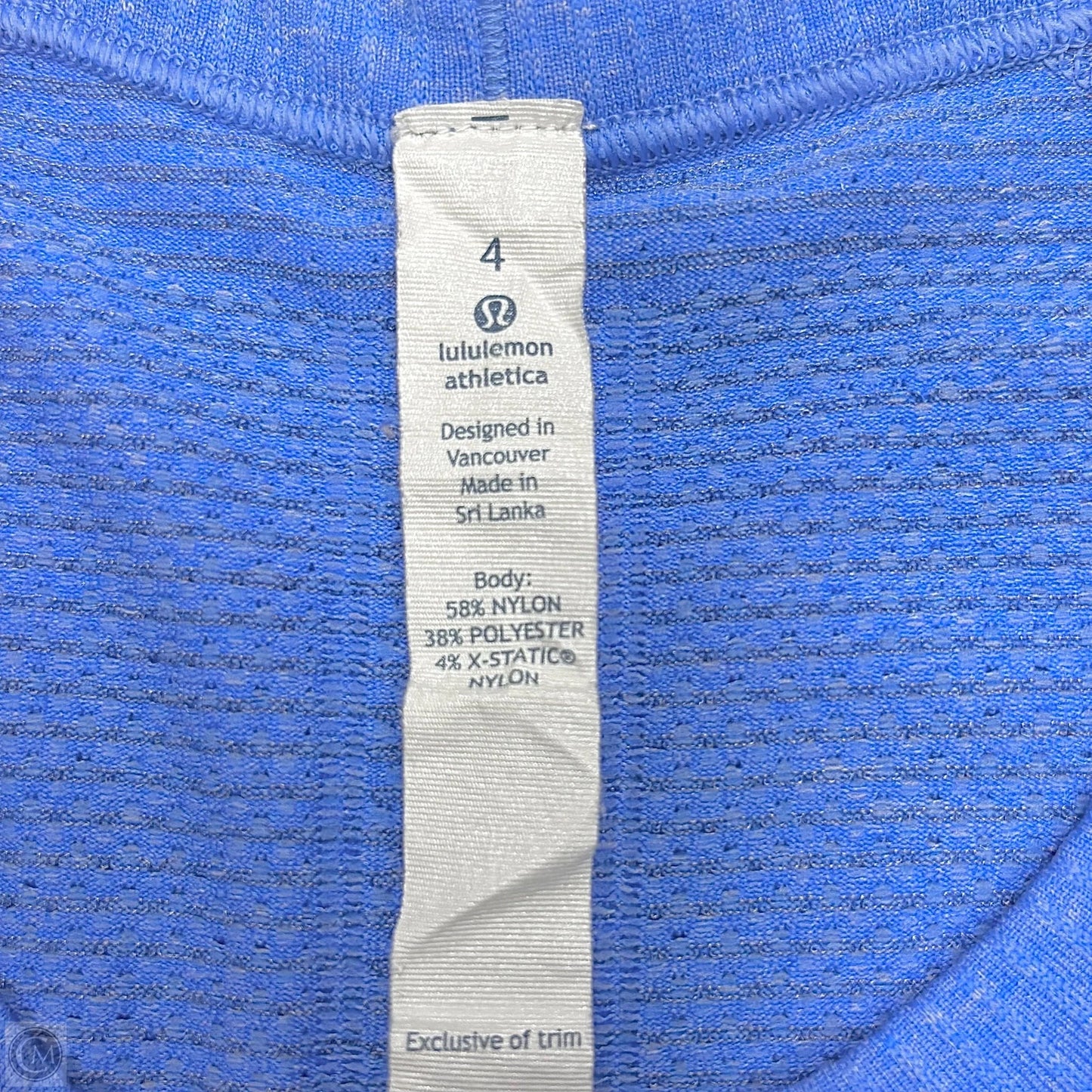 Athletic Top Short Sleeve By Lululemon In Blue, Size: S