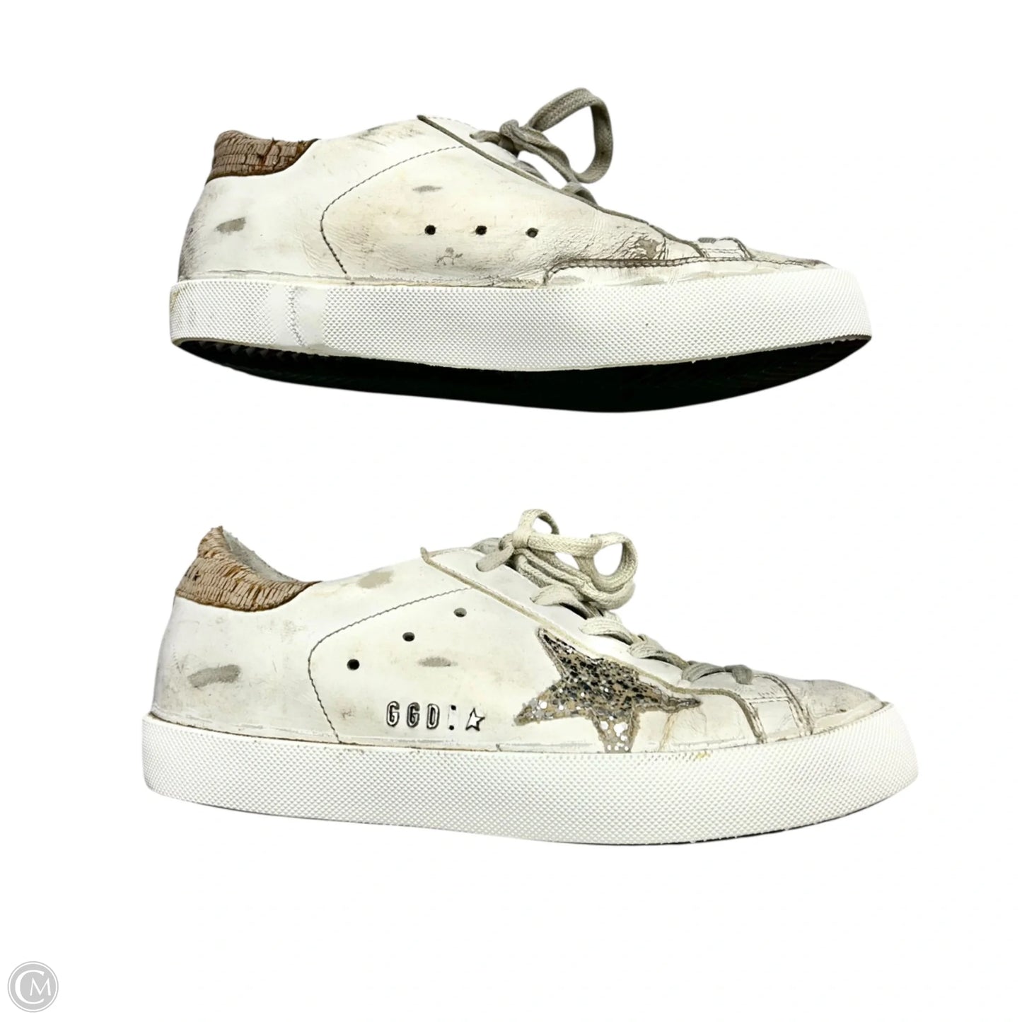 Shoes Luxury Designer By Golden Goose In Cream, Size: 6.5