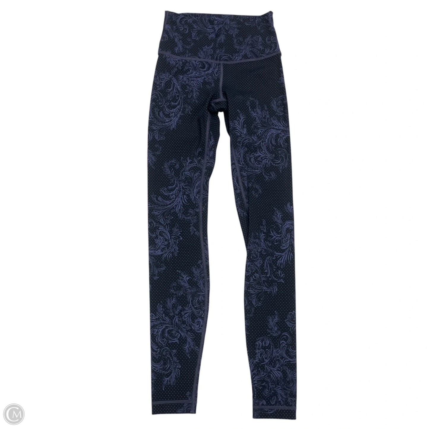 Athletic Leggings By Lululemon In Black & Blue, Size: S