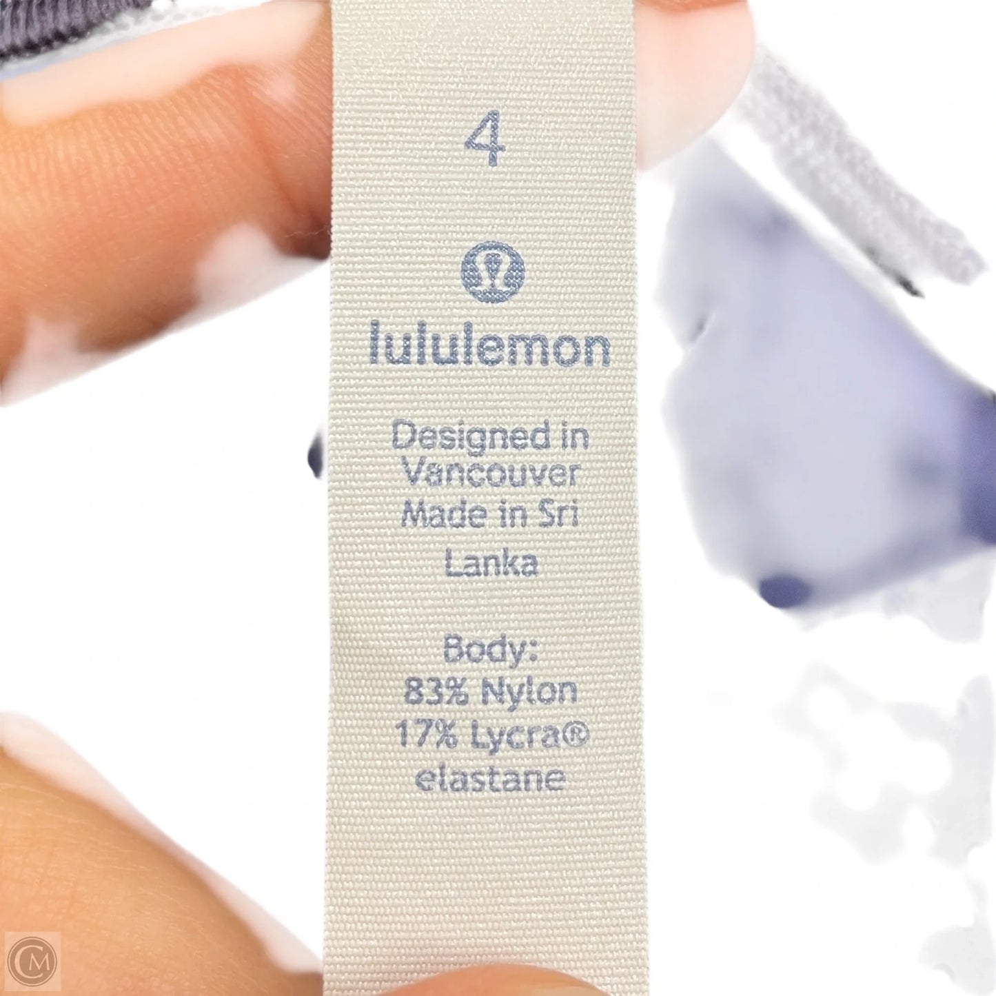 Athletic Leggings By Lululemon In Black & Blue, Size: S