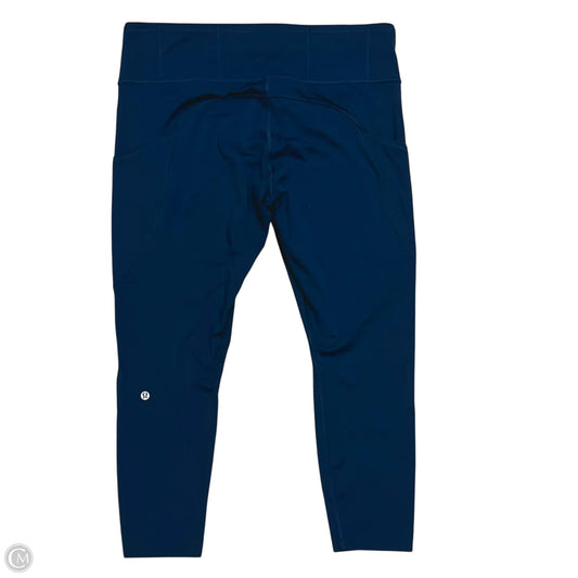 Athletic Leggings By Lululemon In Navy, Size: Xl