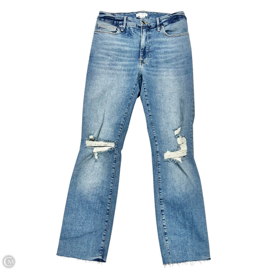Jeans Flared By Good American In Blue Denim, Size: 6