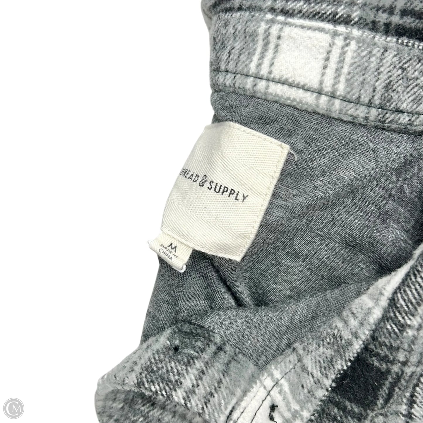 Jacket Shirt By Thread And Supply In Black & White, Size: M