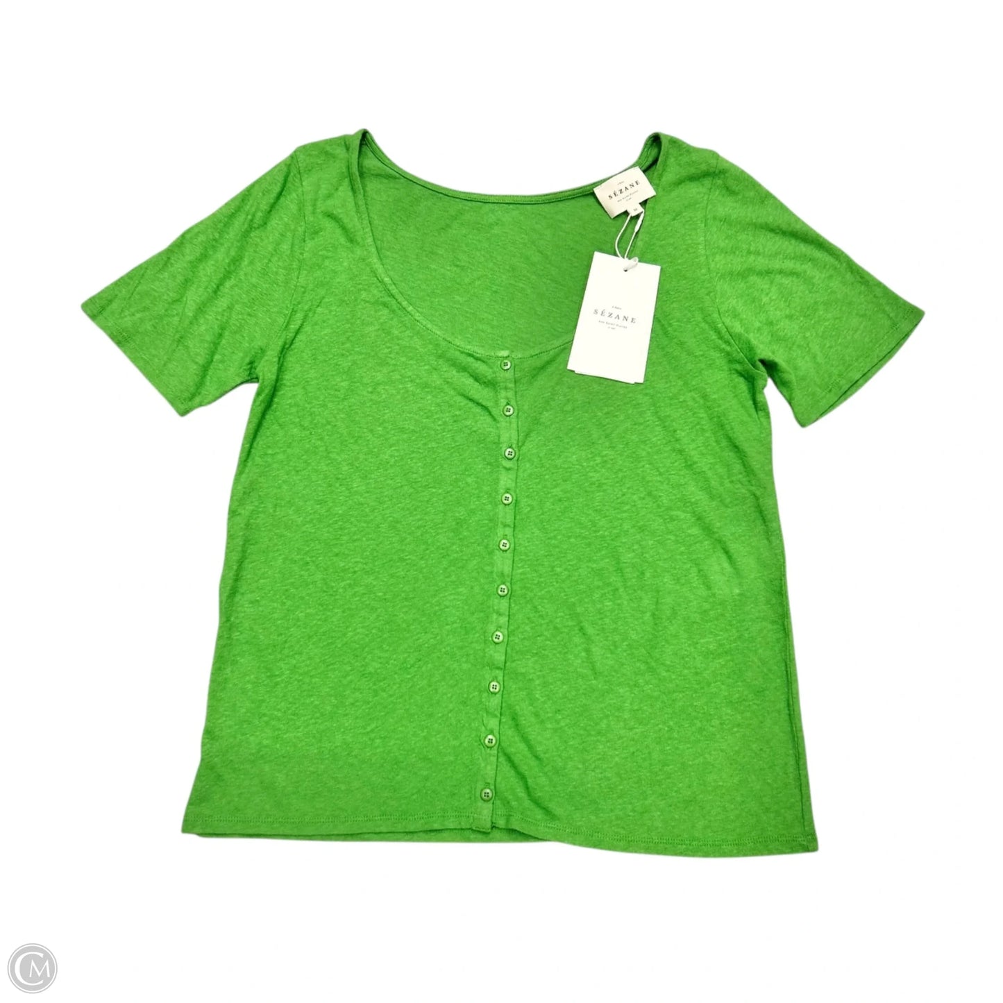 Top Short Sleeve By Sezane In Green, Size: M
