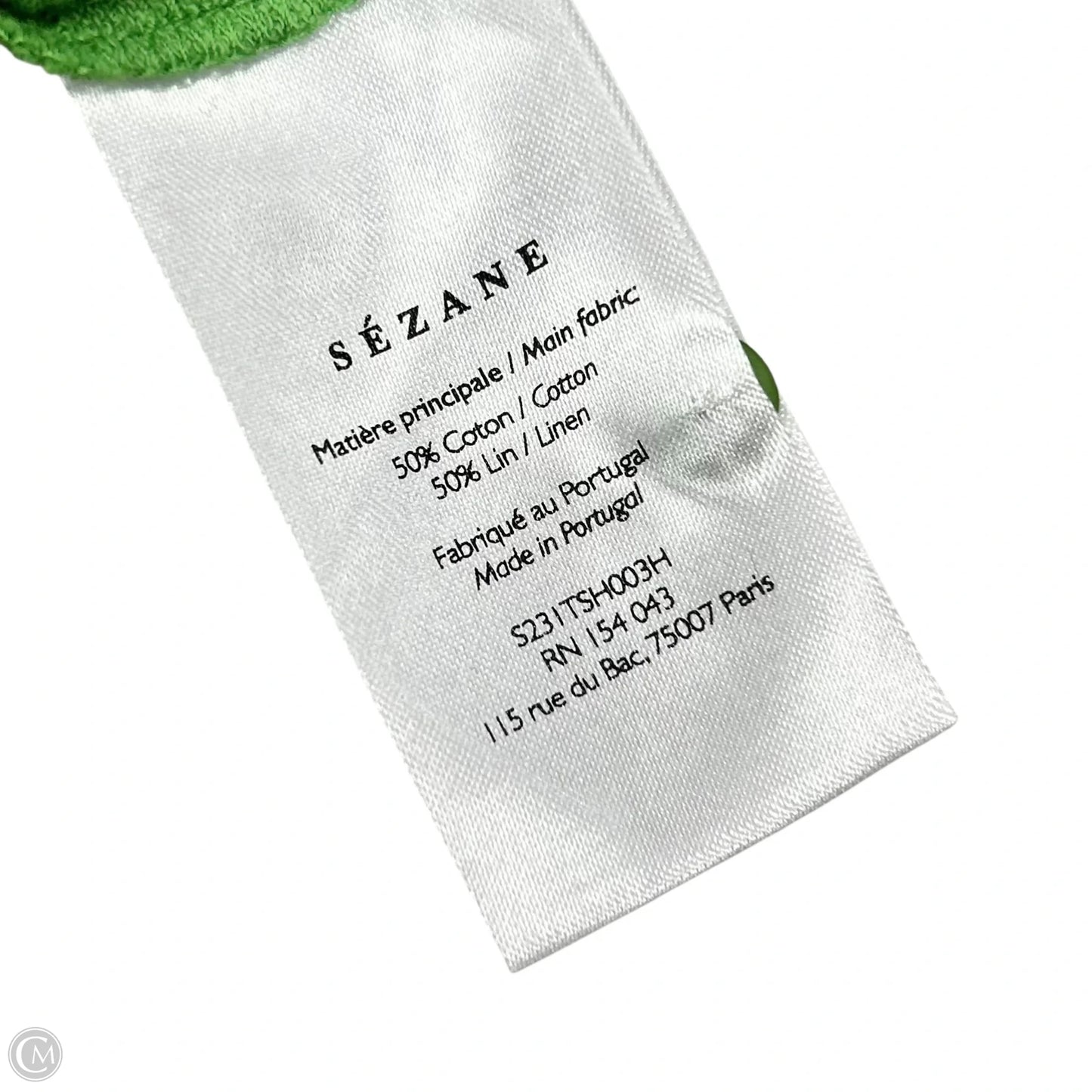 Top Short Sleeve By Sezane In Green, Size: M