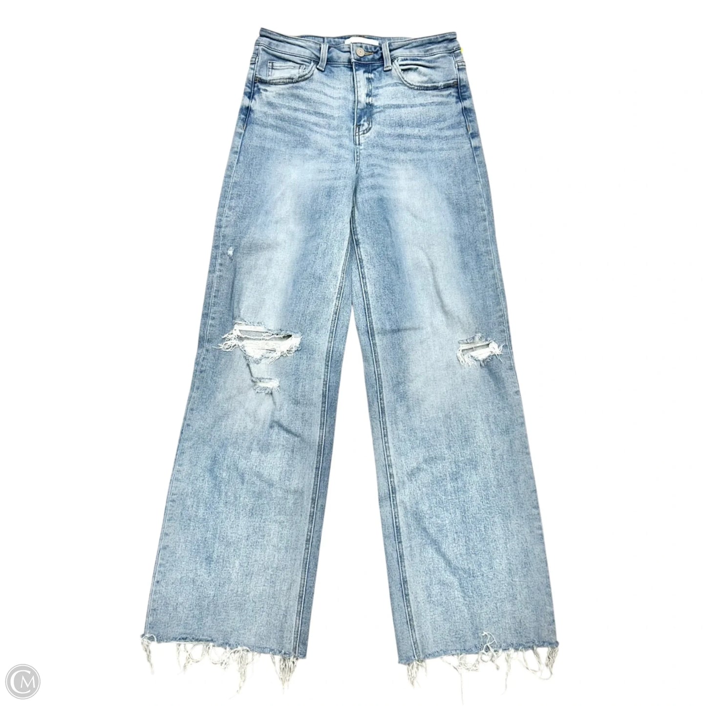 Jeans Wide Leg By Vervet In Blue Denim, Size: 4