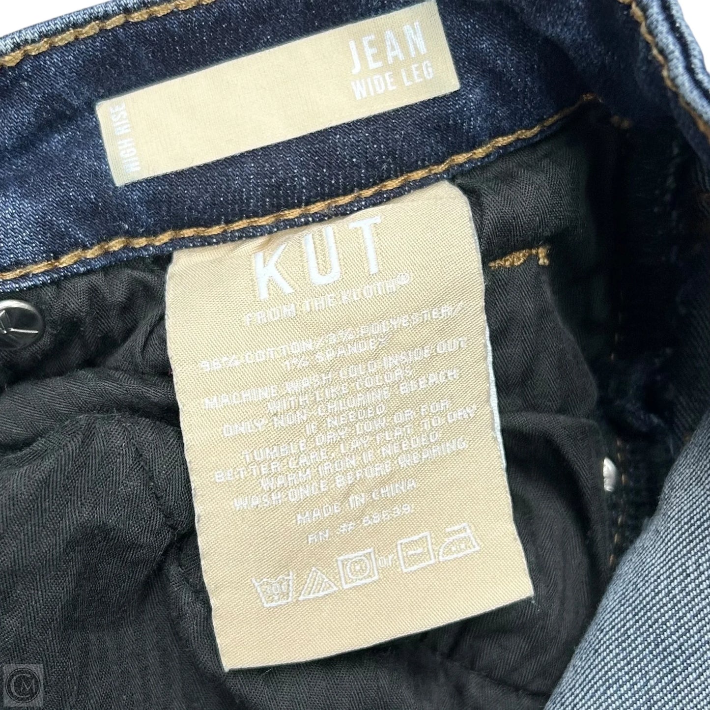 Jeans Wide Leg By Kut In Blue Denim, Size: 6