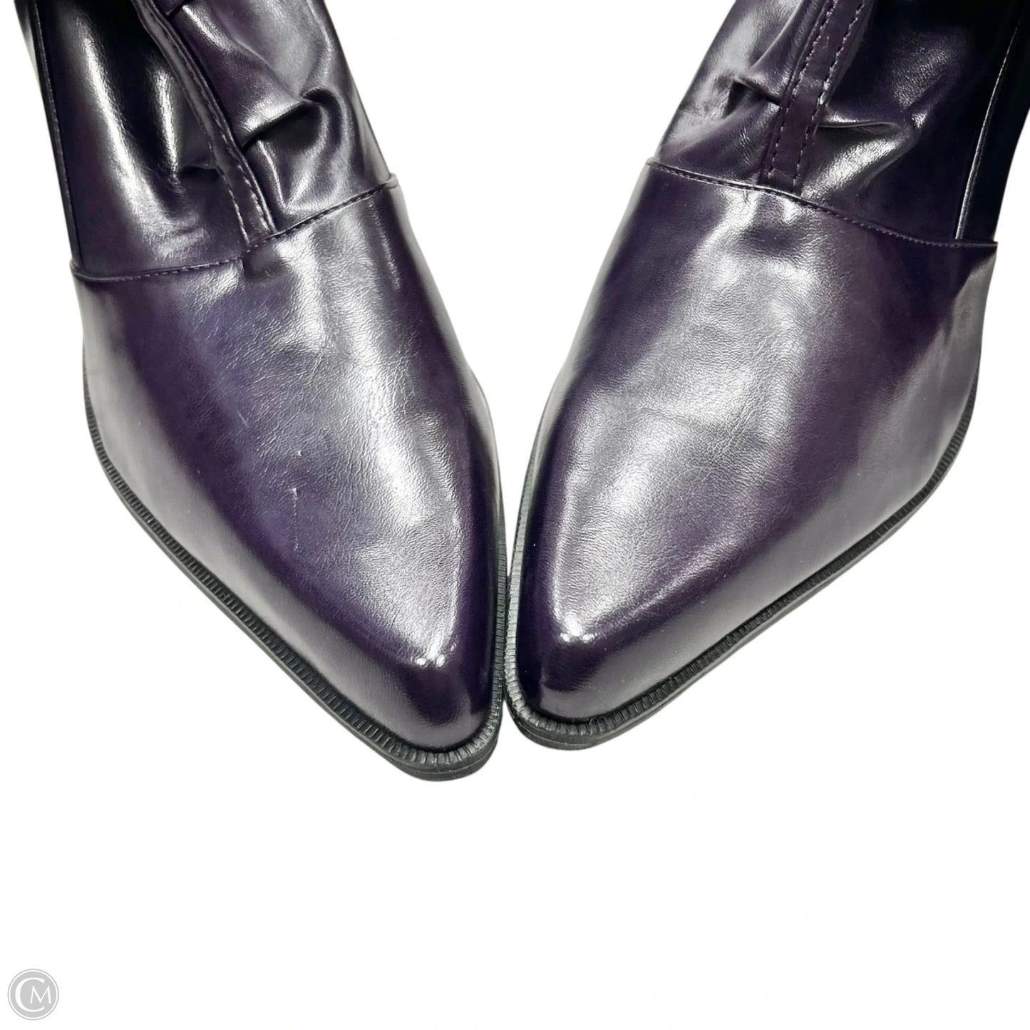 Boots Knee Heels By Franco Sarto In Purple, Size: 12