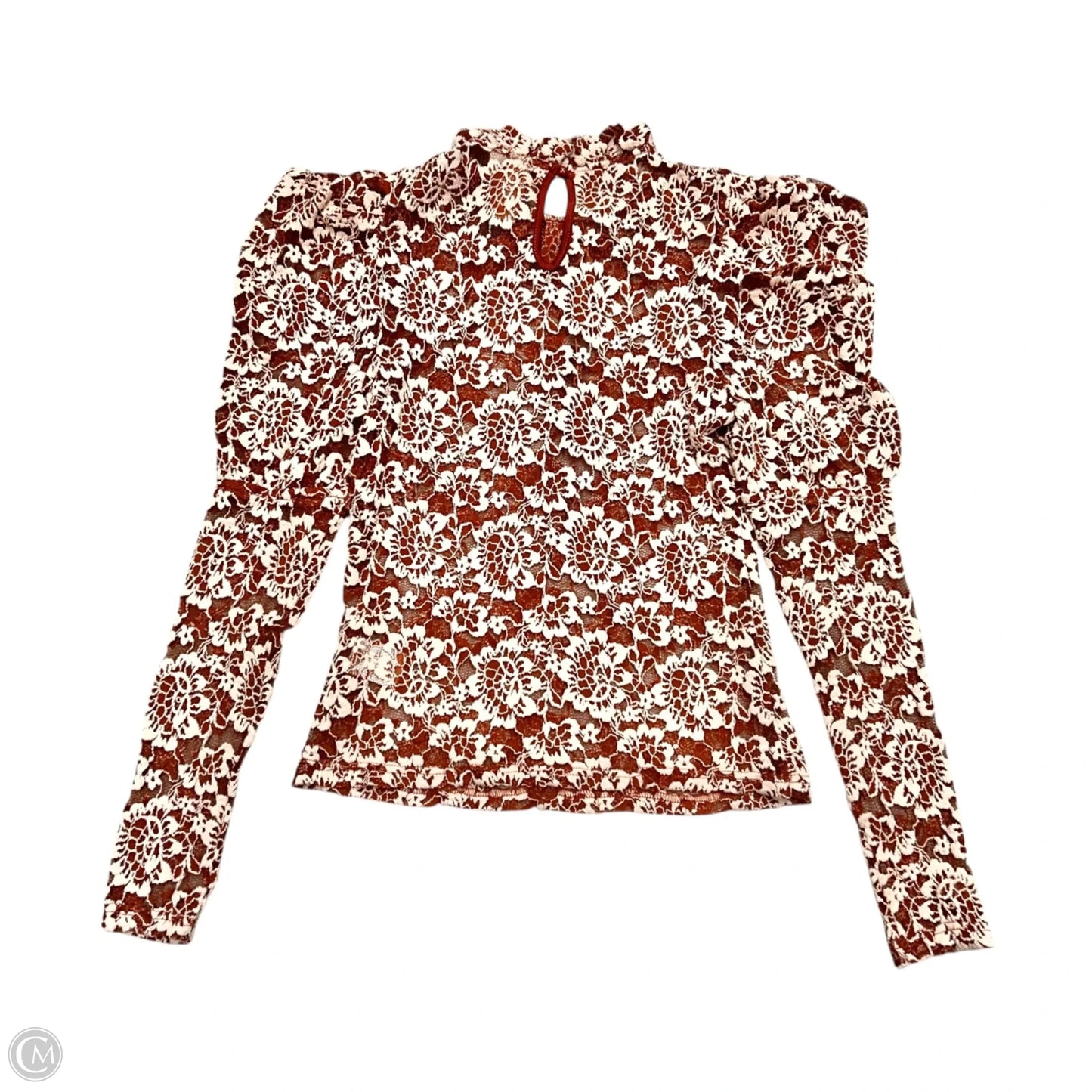 Top Long Sleeve By Dolan Left Coast In Pink & Red, Size: Xs