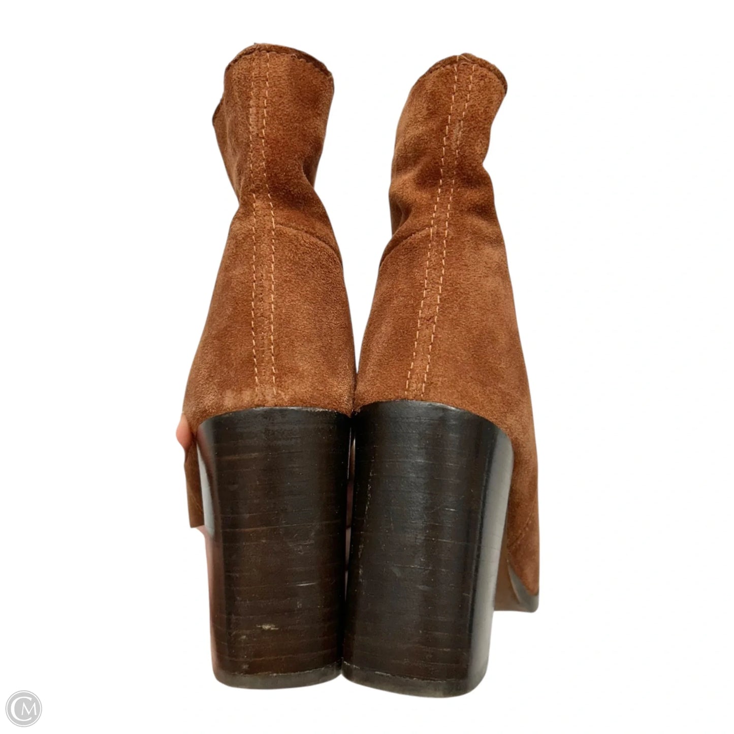 Boots Ankle Heels By Gusto In Brown, Size: 6.5
