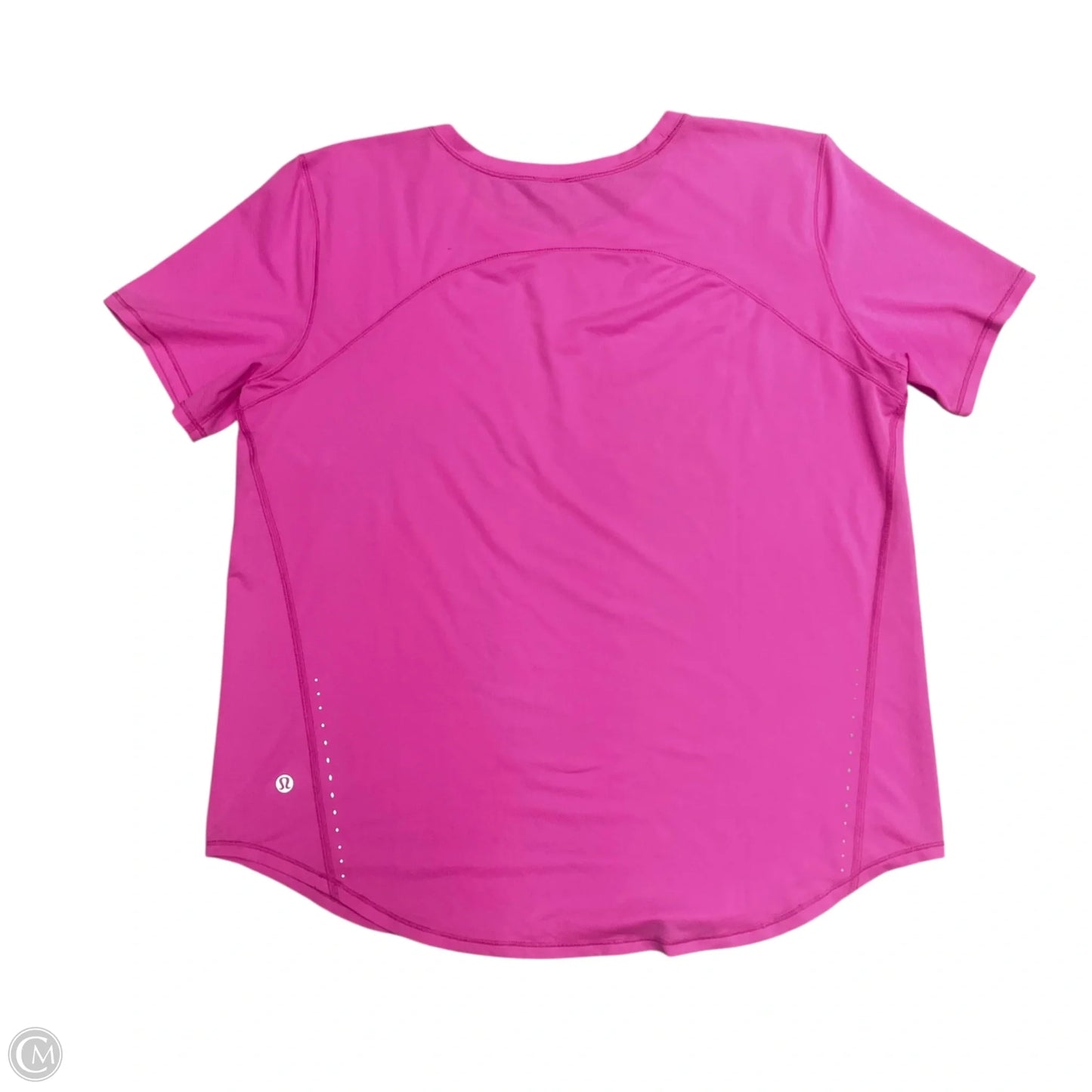 Athletic Top Short Sleeve By Lululemon In Pink, Size: S