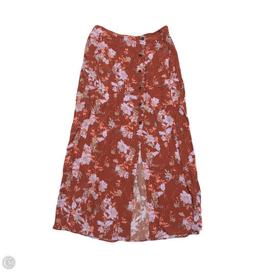 Skirt Maxi By Free People In Orange & Purple, Size: 6