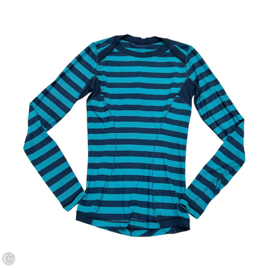 Athletic Top Long Sleeve Crewneck By Lululemon In Blue, Size: S