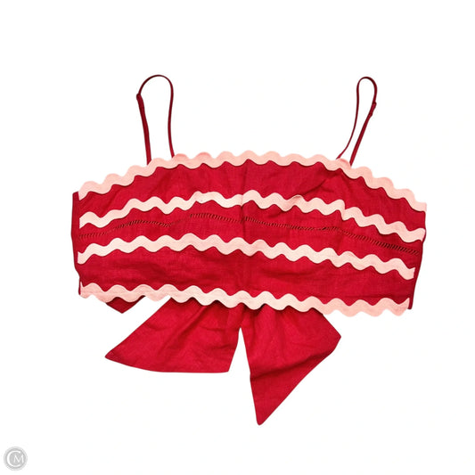 Top Sleeveless By Farm Rio In Pink & Red, Size: L