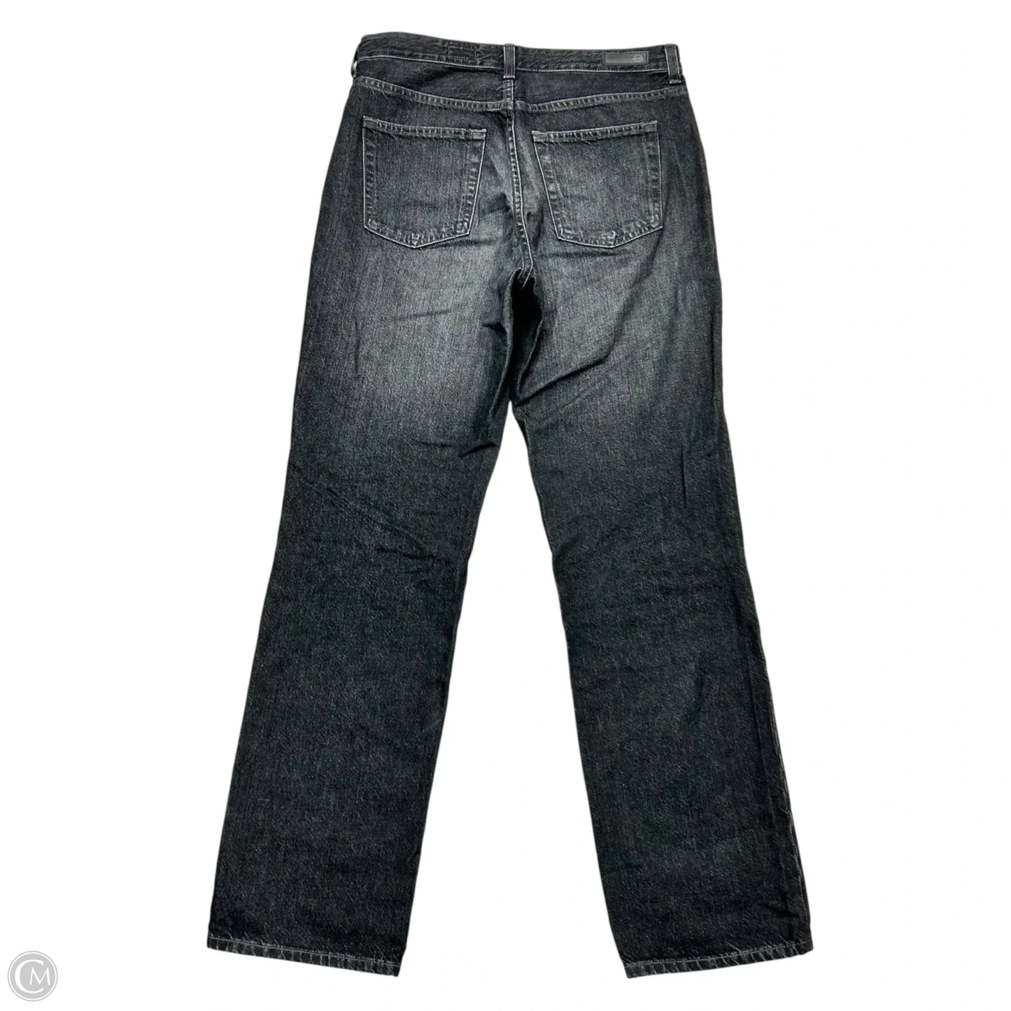 Jeans Straight By Ag Jeans In Black Denim, Size: 8