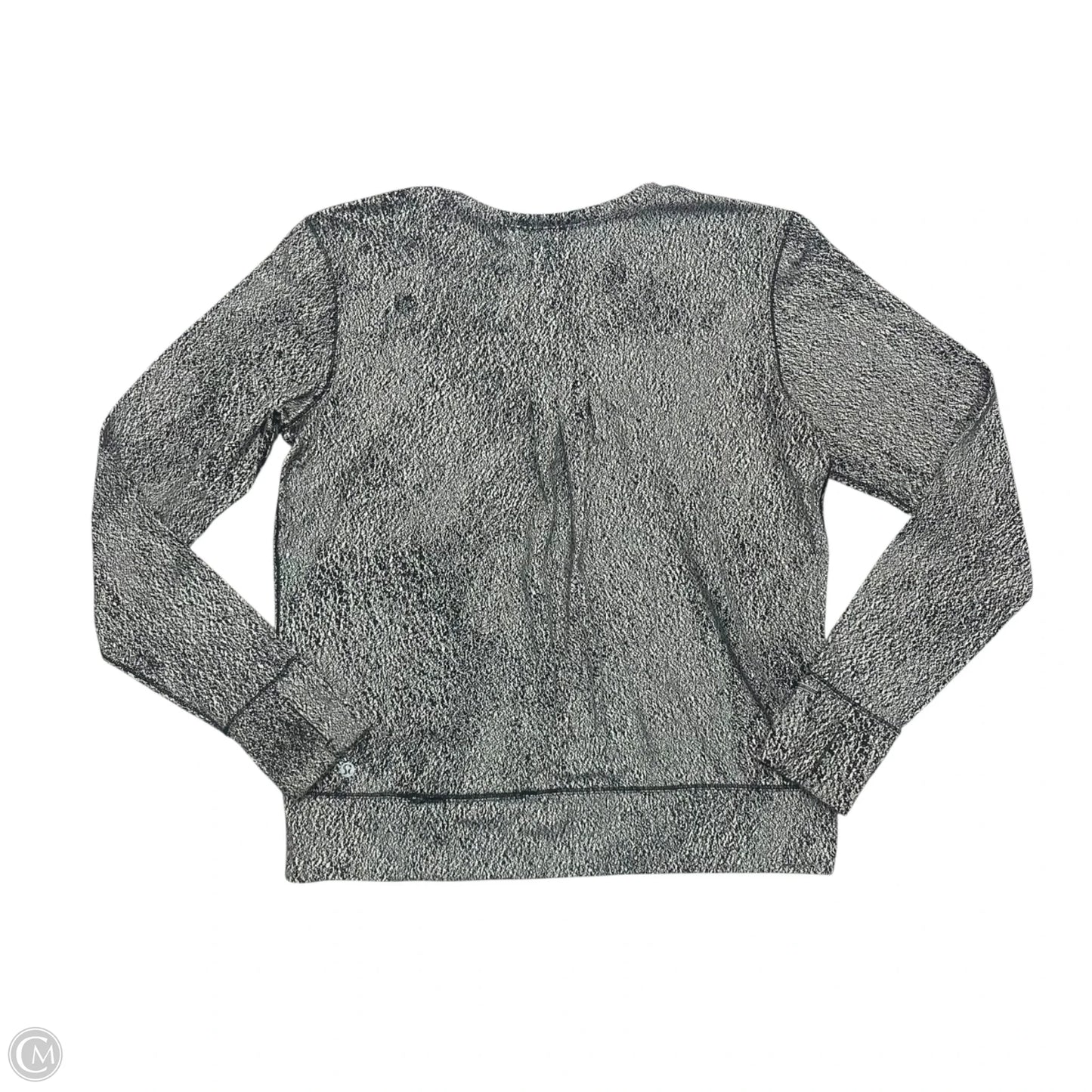 Athletic Top Long Sleeve Crewneck By Lululemon In Black & White, Size: L