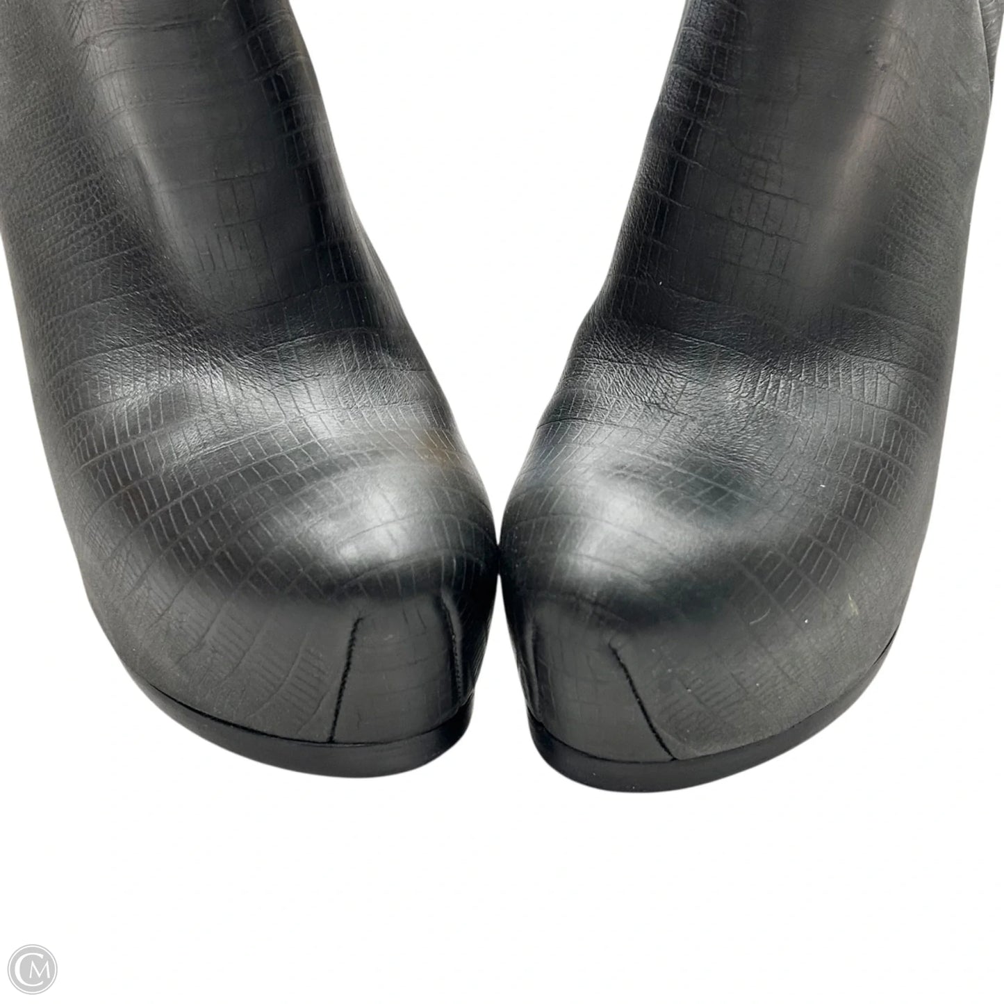 Boots Luxury Designer By Yves Saint Laurent In Black, Size: 9