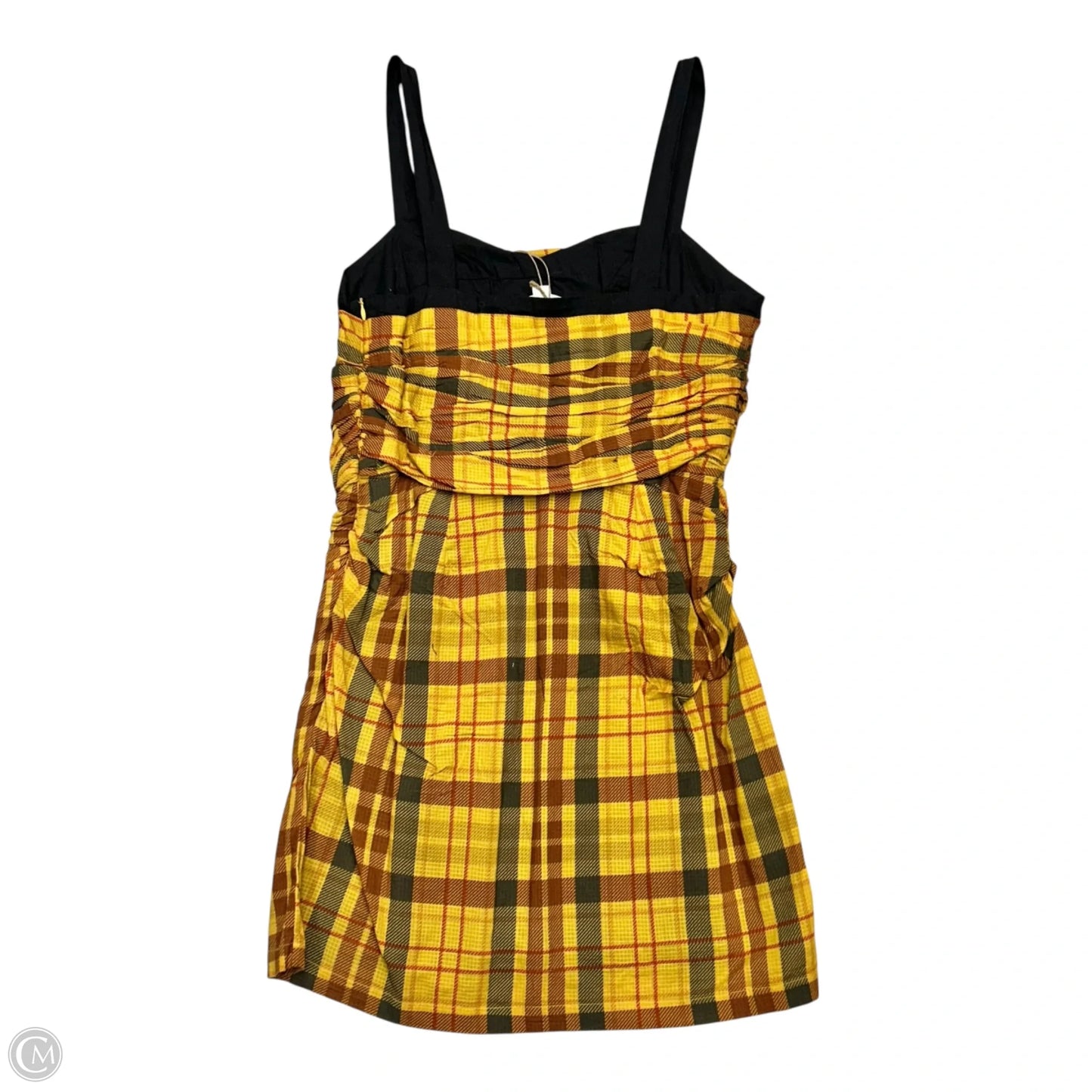 Dress Casual Short By Let Me Be In Black & Yellow, Size: S