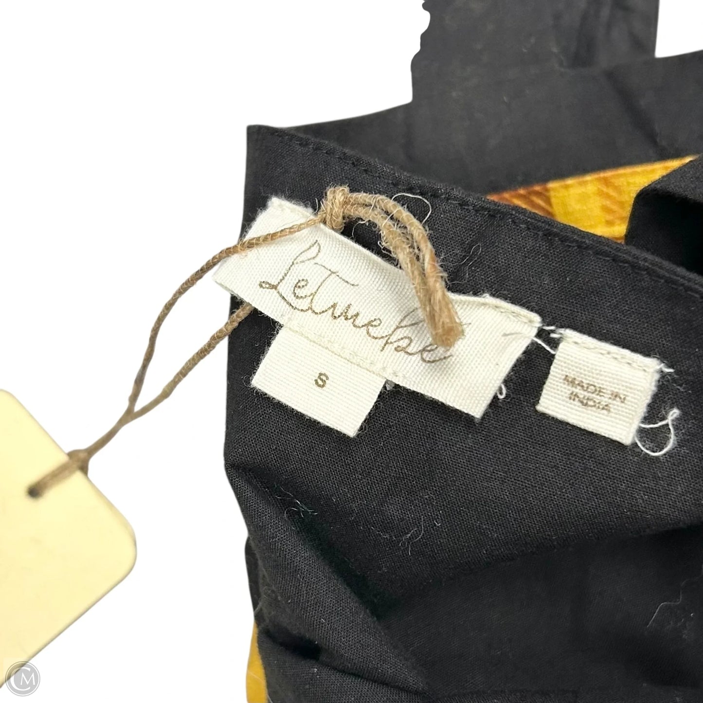 Dress Casual Short By Let Me Be In Black & Yellow, Size: S